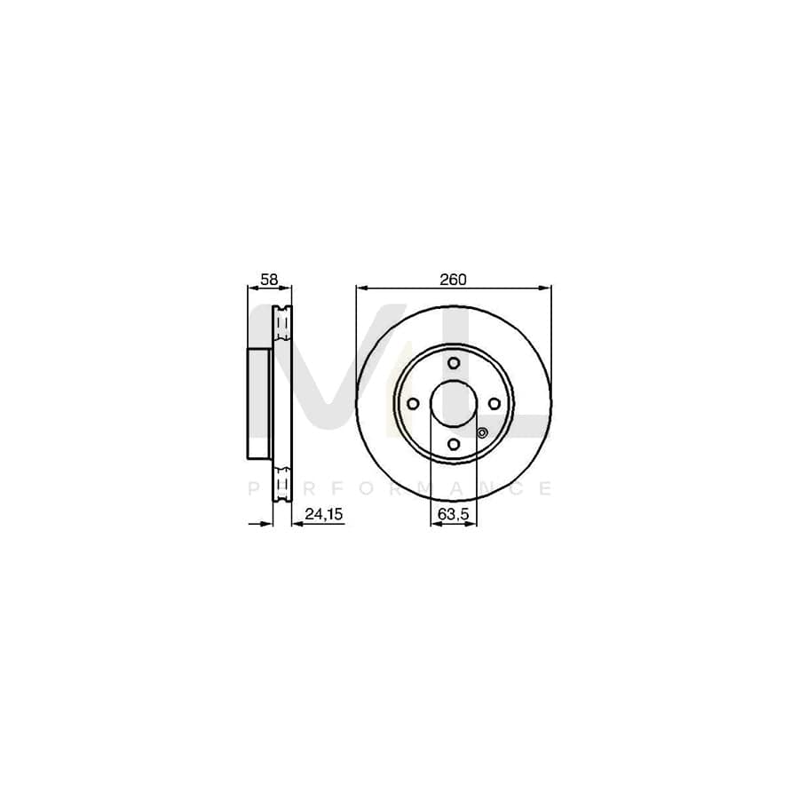 BOSCH 0 986 478 346 Brake Disc Vented, Oiled, with bolts/screws | ML Performance Car Parts