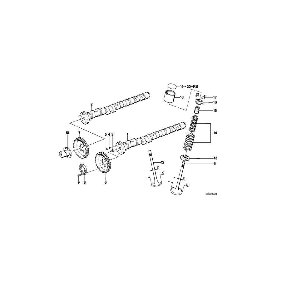 Genuine BMW 11311317004 E30 Camshaft (Inc. 320is & M3) | ML Performance UK Car Parts