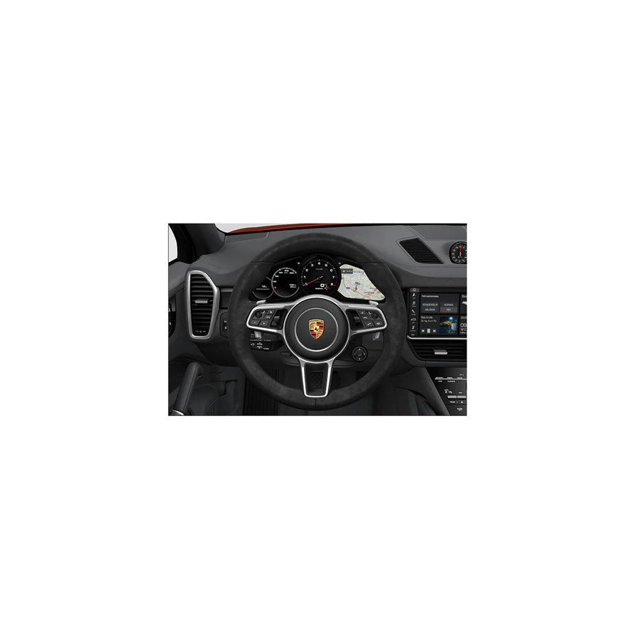 Genuine Porsche Multifunction Steering Wheel In Black Race-Tex Porsche Cayenne (9Ya) 2019  | ML Performance UK Car Parts