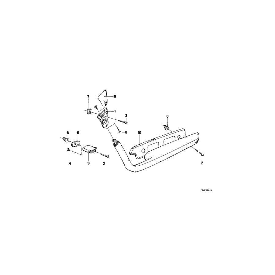 Genuine BMW 51411859146 E24 Armrest Upper Part Front Right NYLONBRAUN (Inc. 633CSi, 630CSi & 635CSi) | ML Performance UK Car Parts