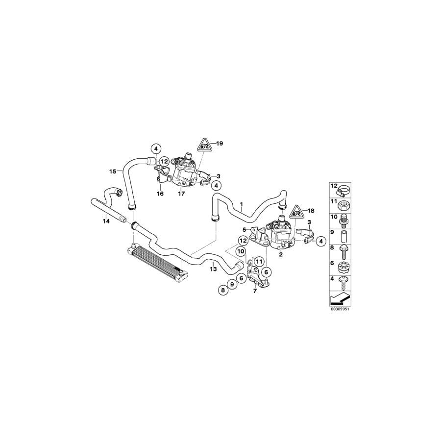 Genuine BMW 17117589479 E70 E72 E71 Bracket For Electric Water Pump (Inc. Hybrid X6) | ML Performance UK Car Parts