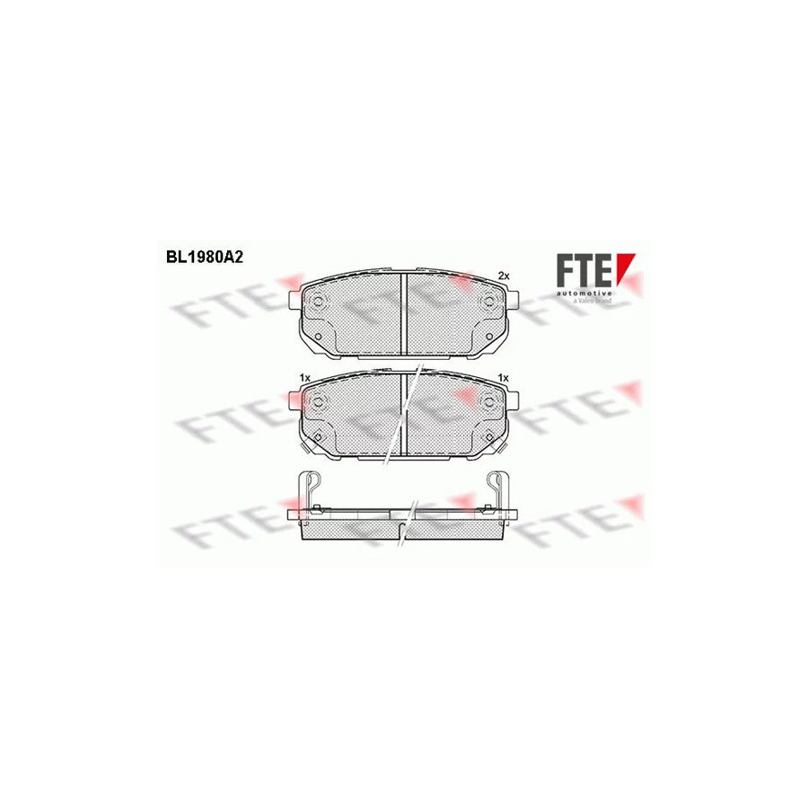 Fte BL1980A2 Brake Pad Set For Kia Sorento I (Jc) | ML Performance UK Car Parts