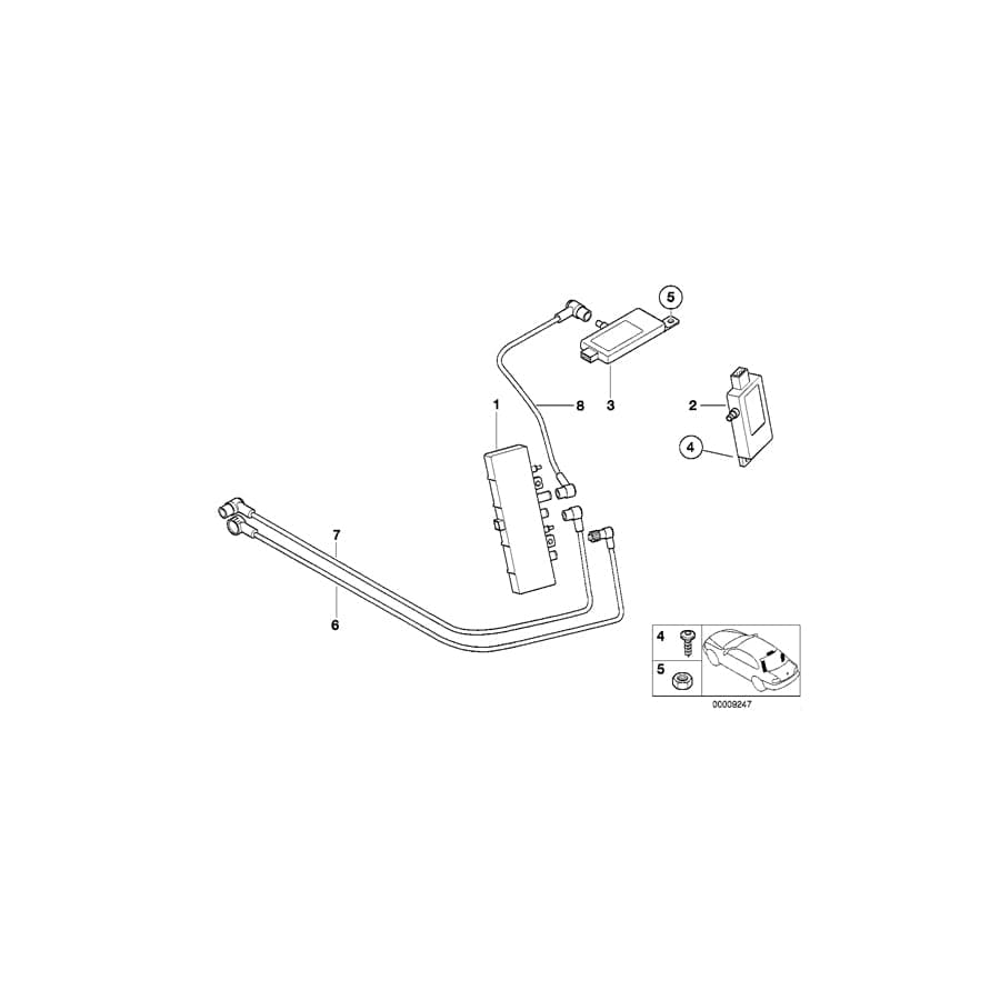 Genuine BMW 65206922875 E39 Amplifier/Trap Circuit 868MHZ (Inc. 520d, 528i & 540i) | ML Performance UK Car Parts