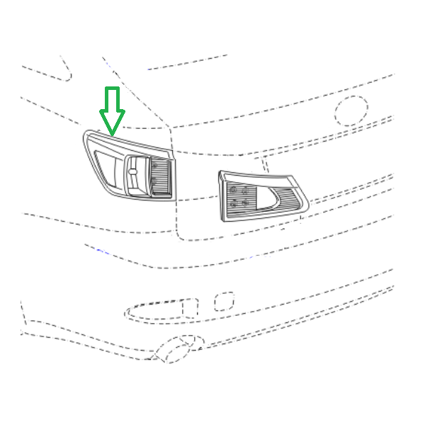 Genuine Lexus 81551-53250 IS Phase 2 O/S Rear Outer Tail Lamp