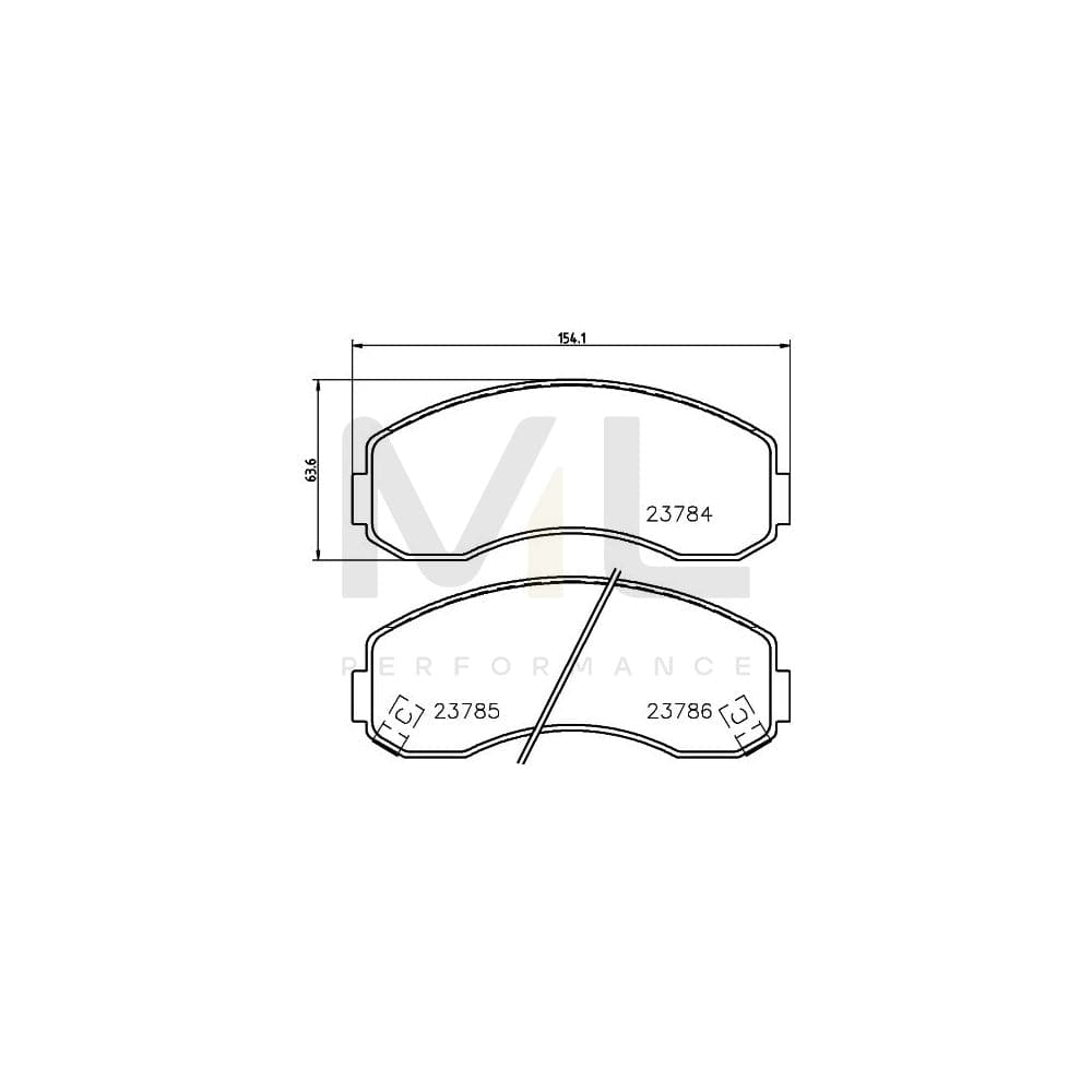 Hella 8DB 355 010-131 Brake Pad Set With Acoustic Wear Warning | ML Performance Car Parts