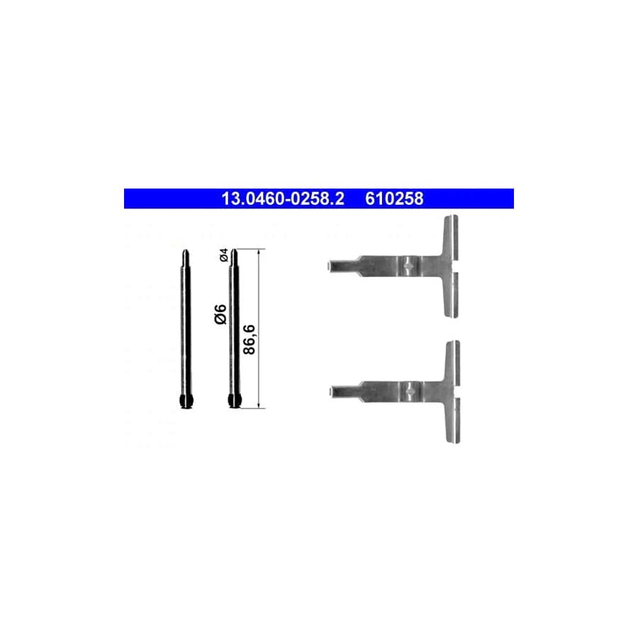 ATE 13.0460-0258.2 Accessory Kit, Disc Brake Pads