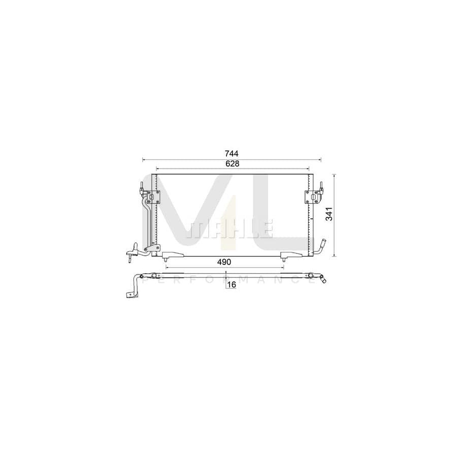 MAHLE ORIGINAL AC 341 000S Air conditioning condenser without dryer | ML Performance Car Parts