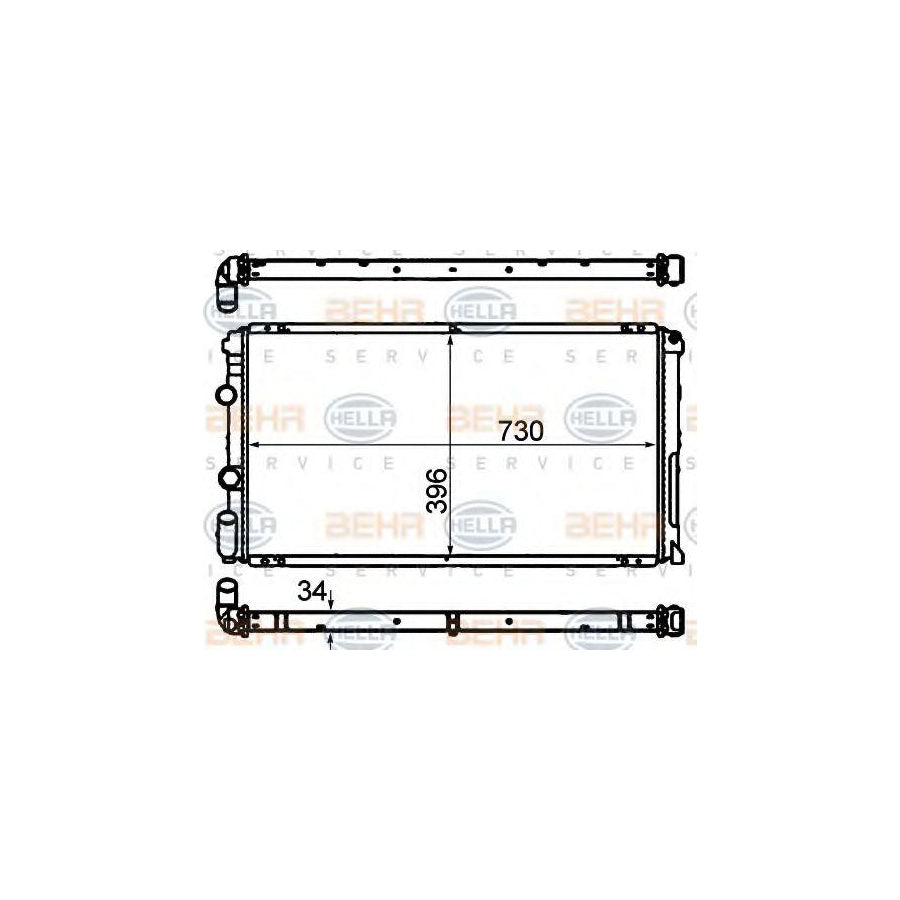 Hella 8MK 376 708-451 Engine Radiator