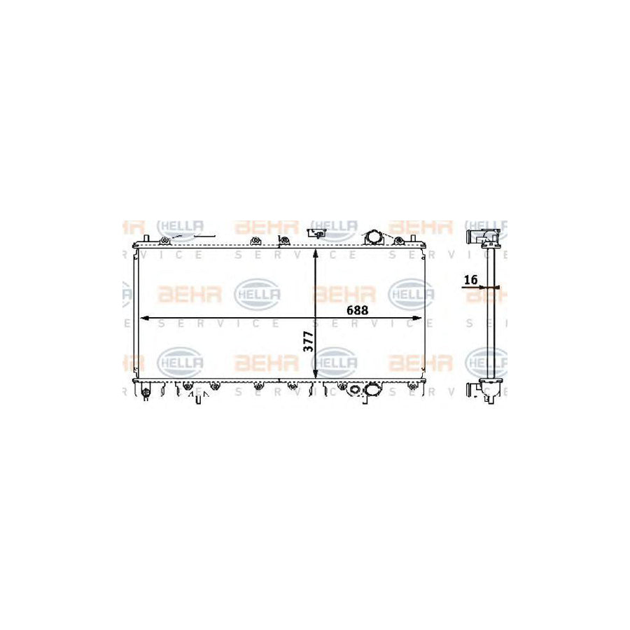 Hella 8MK 376 708-401 Engine Radiator