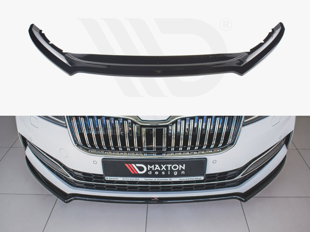 Maxton Design SK-SU-3F-FD1T Front Splitter V.1 Skoda Superb MK3 Fl | ML Performance UK Car Parts