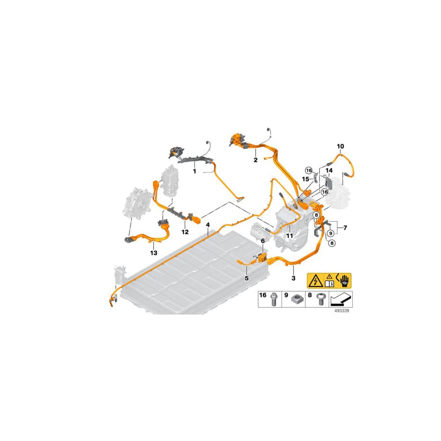 Genuine BMW 61126809274 High-Voltage Cable Set, Battery (Inc. i3 94Ah Rex, i3 120Ah & i3s 94Ah) | ML Performance UK Car Parts