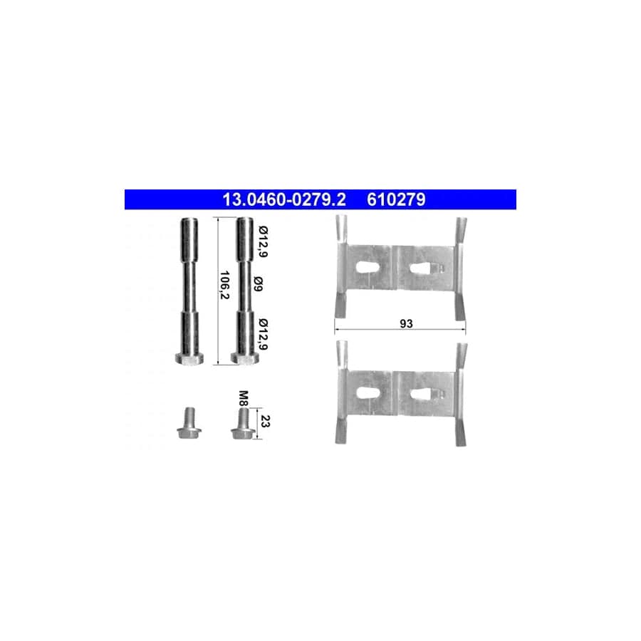 ATE 13.0460-0279.2 Accessory Kit, Disc Brake Pads