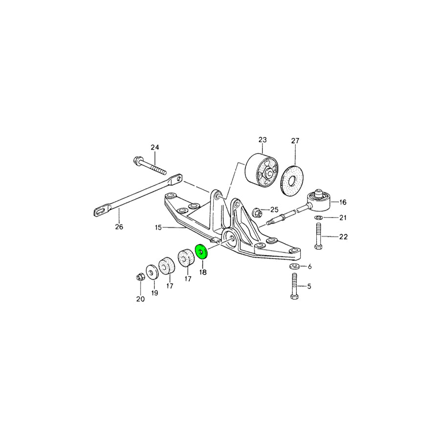 Genuine Porsche Gearbox Bracket Washer Porsche 964 / 993 | ML Performance UK Car Parts