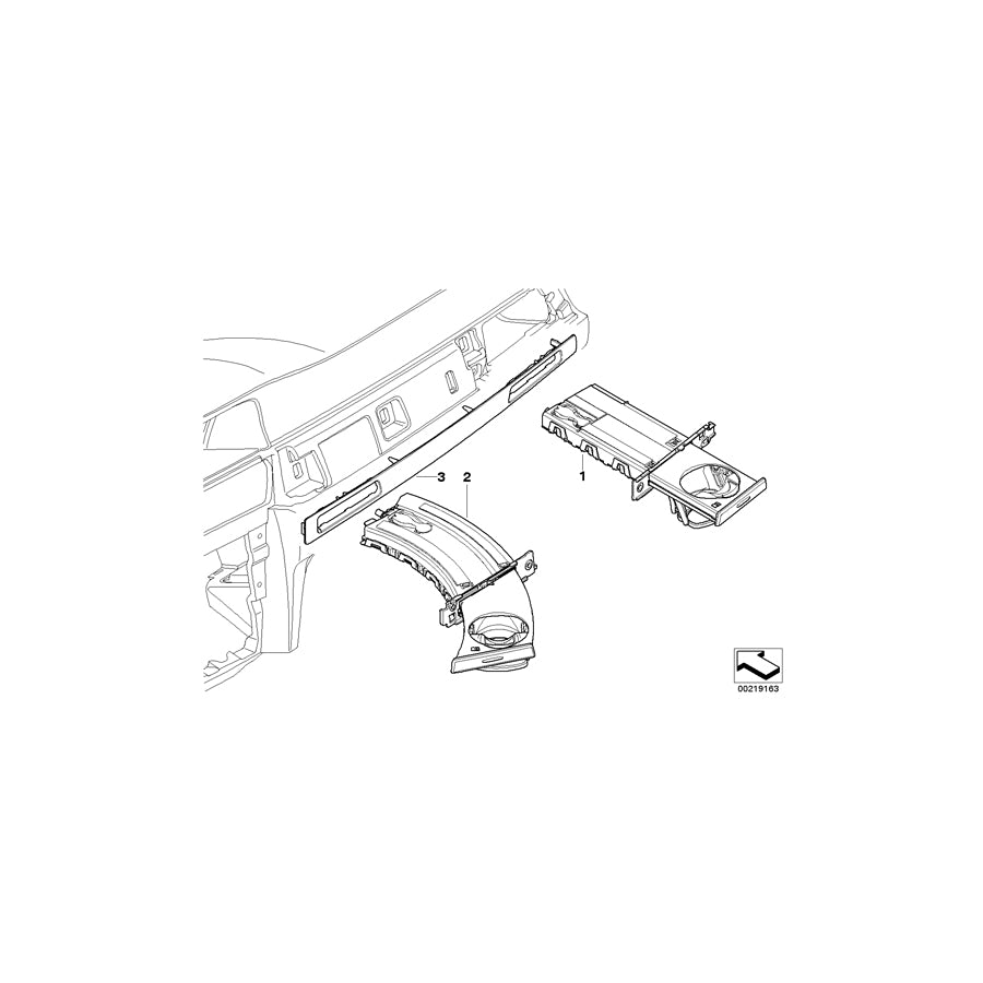 Genuine BMW 51457974433 E91 E93 Cup Holder Left OXYDBRAUN (Inc. 316d, 330xi & 320d) | ML Performance UK