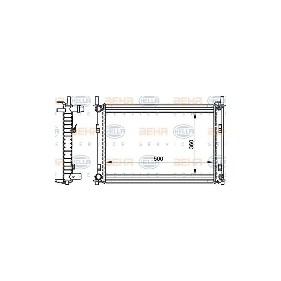 Hella 8MK 376 764-301 Engine Radiator