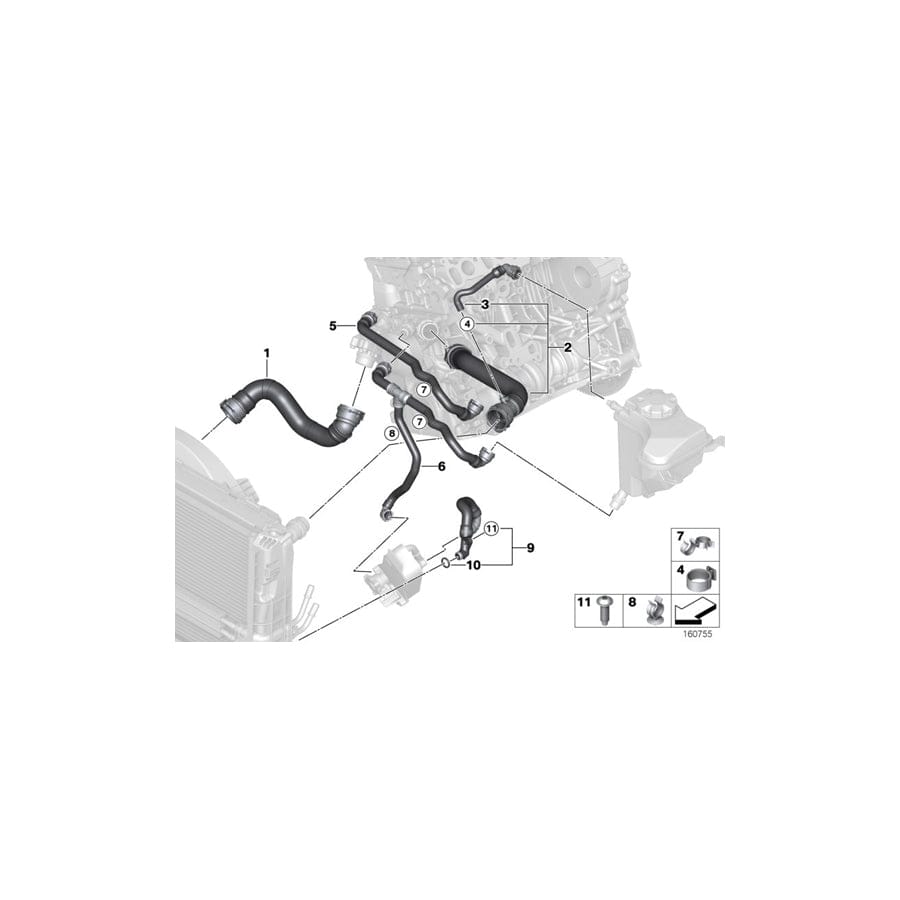 Genuine BMW 32411712735 F07 E60 Hose Clamp L12-14,5 (Inc. 525td) | ML Performance UK Car Parts