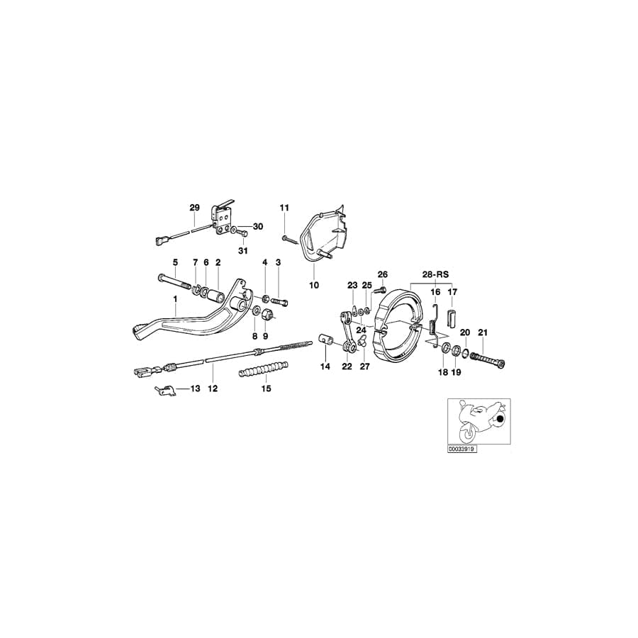 Genuine BMW 35211458118 80 Rear Brake Cam (Inc.  & R 100 GS) | ML Performance UK Car Parts