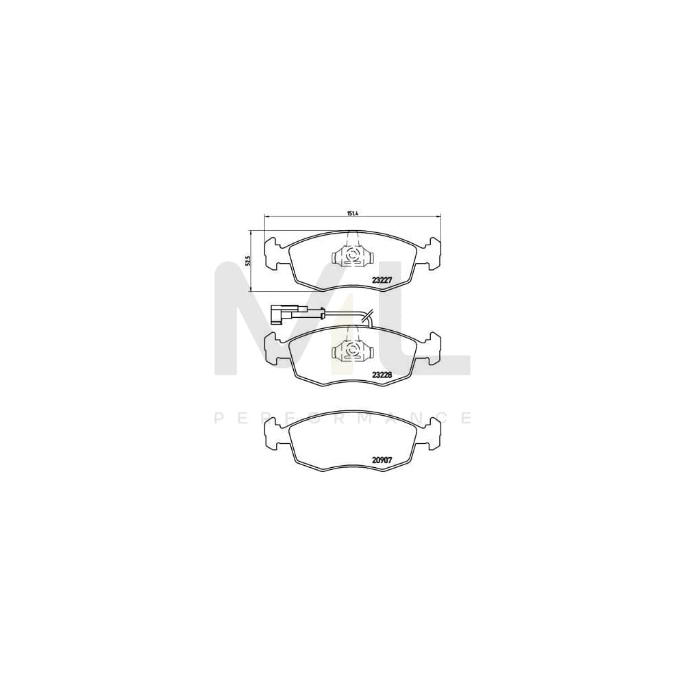 Brembo P 23 121 Brake Pad Set For Fiat Palio | ML Performance Car Parts