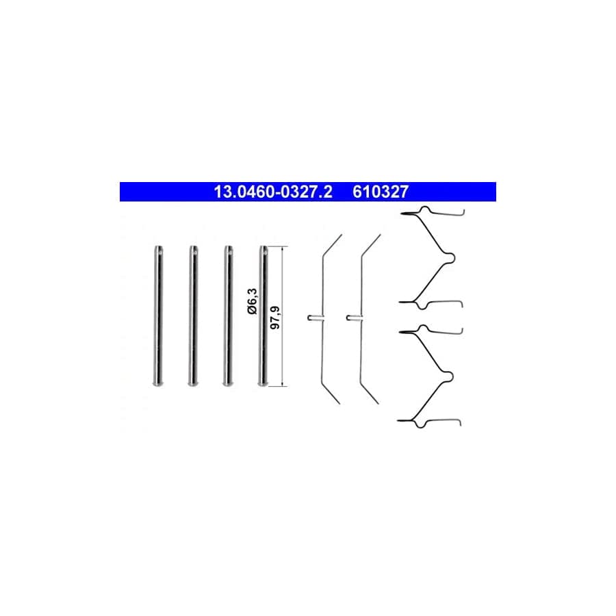 ATE 13.0460-0327.2 Accessory Kit, Disc Brake Pads