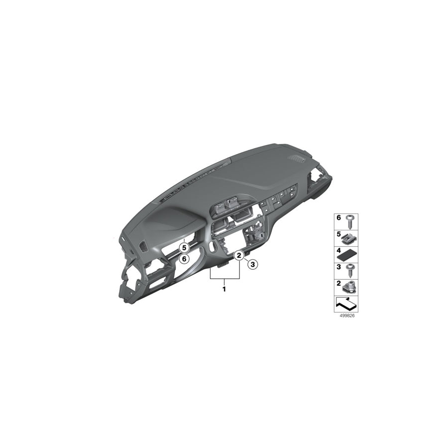 Genuine BMW 51457943490 F22 F20 F23 Instrument Panel SCHWARZ (Inc. 118i, 218i & 116d ed) | ML Performance UK