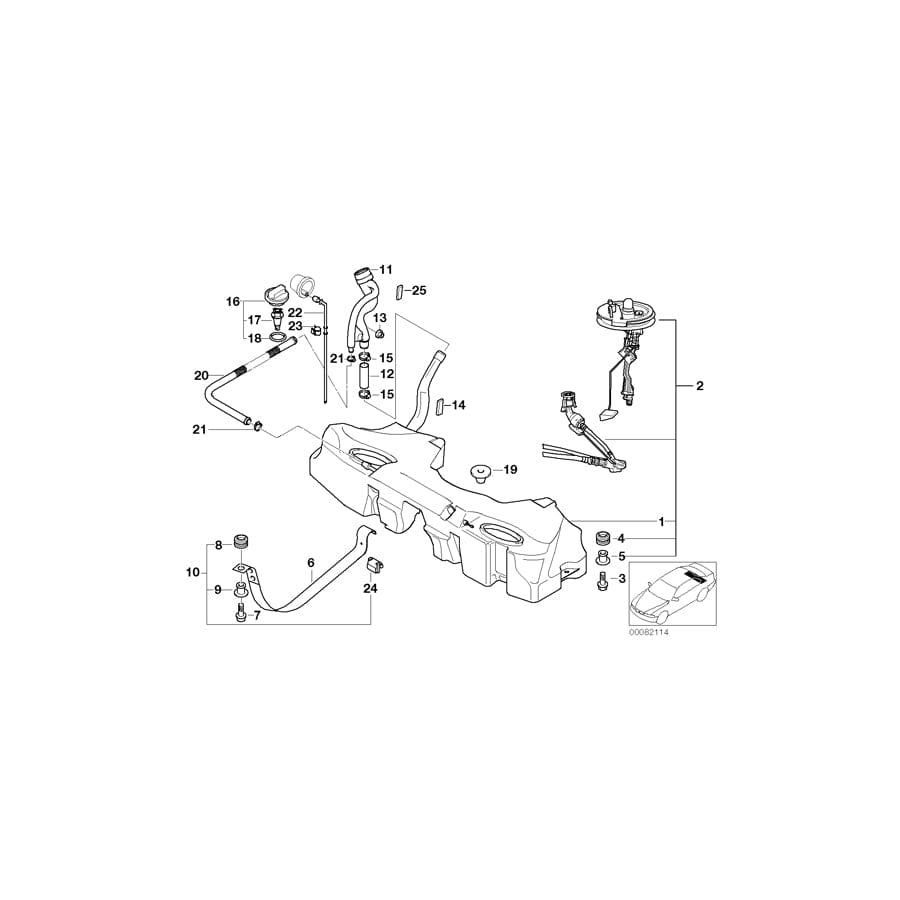 Genuine BMW 16116758269 E39 Plastic Filler Pipe (Inc. 540iP, 540i & 525i) | ML Performance UK Car Parts