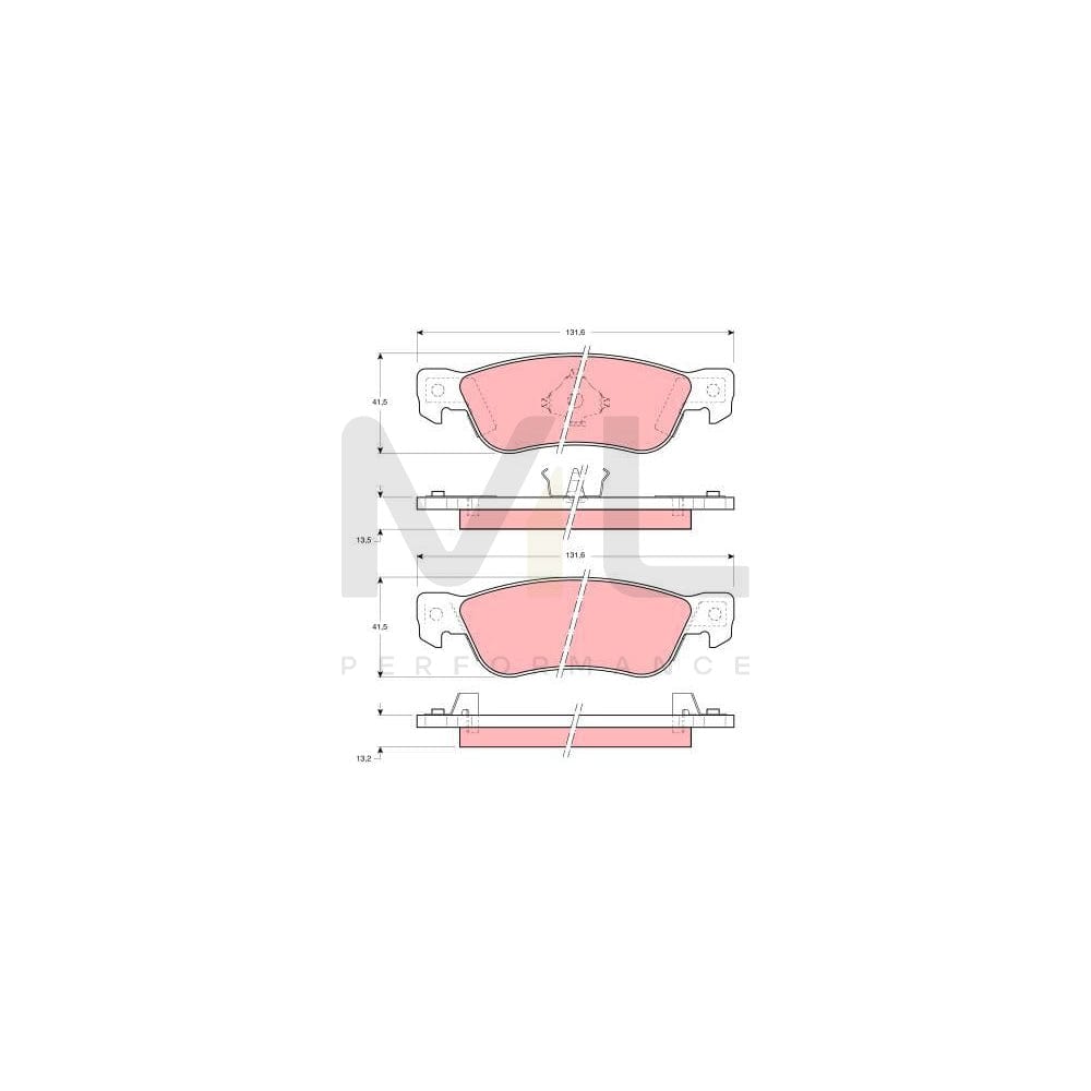 TRW Gdb768 Brake Pad Set With Acoustic Wear Warning | ML Performance Car Parts