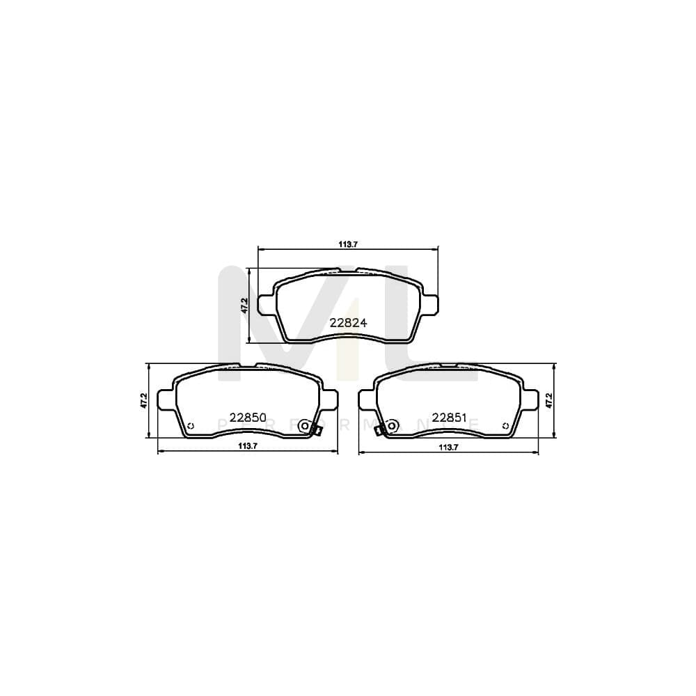 Hella 8DB 355 039-171 Brake Pad Set For Suzuki Ignis Iii (Mf) With Acoustic Wear Warning | ML Performance Car Parts