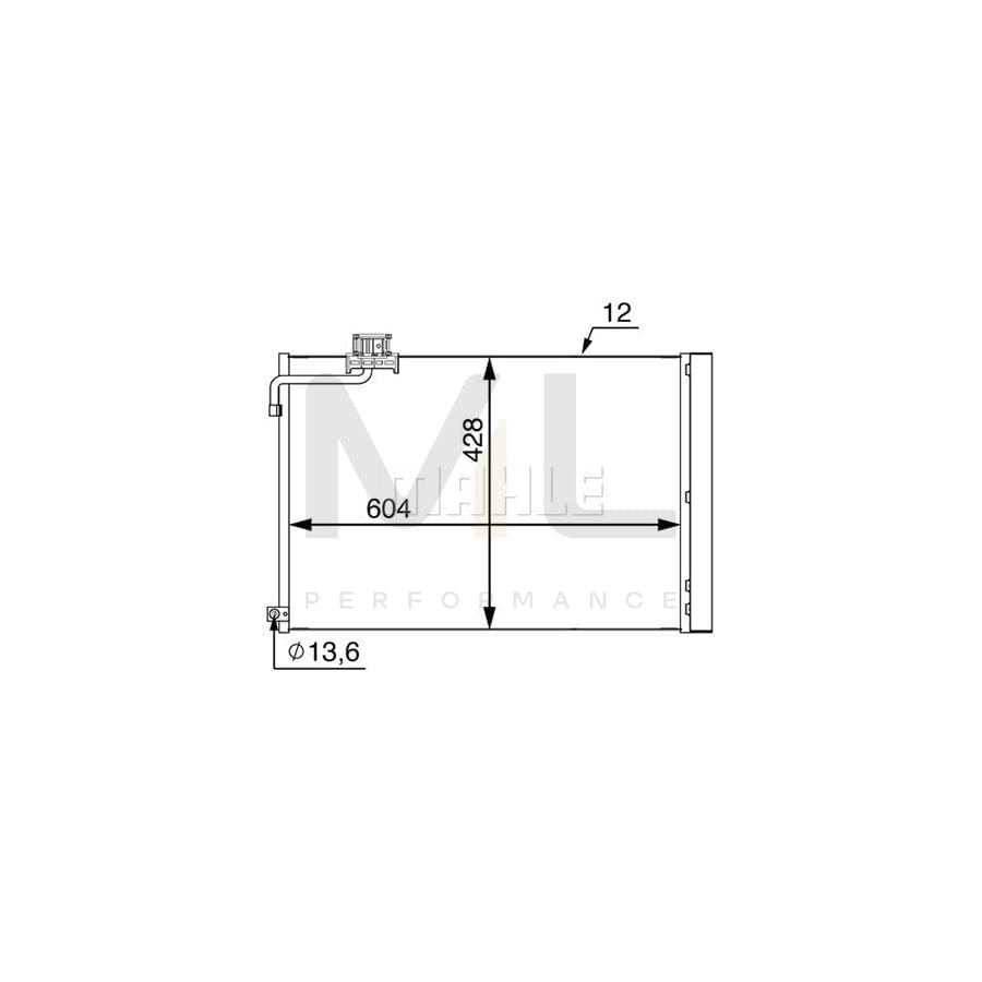 MAHLE ORIGINAL AC 51 000S Air conditioning condenser with dryer | ML Performance Car Parts