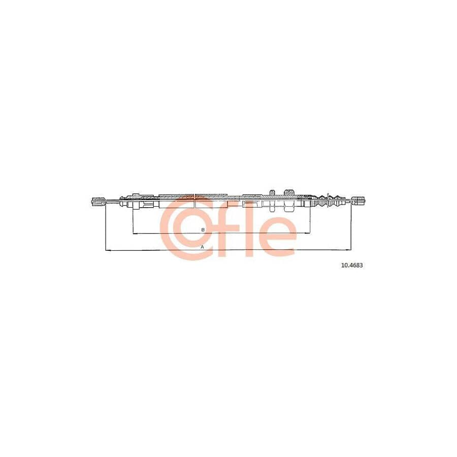 Cofle 92.10.4683 Hand Brake Cable For Citroën Xm