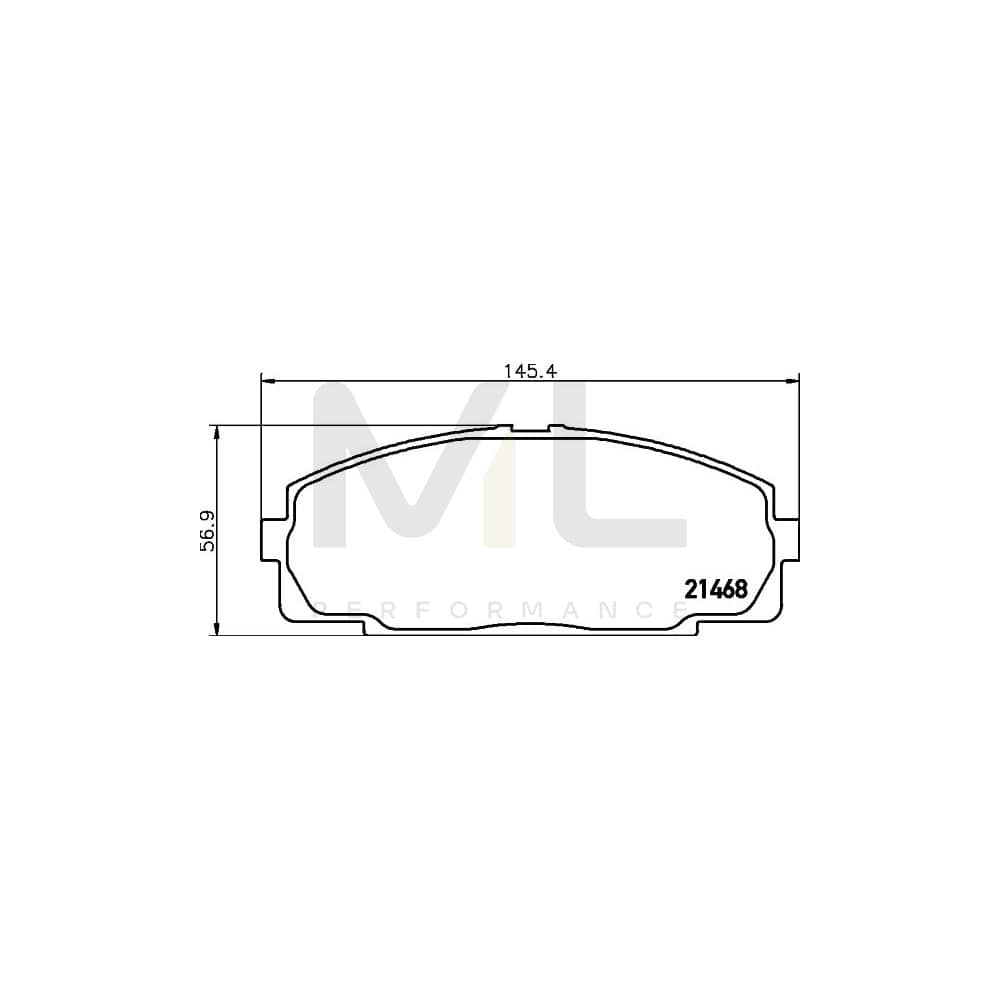 Hella 8DB 355 016-921 Brake Pad Set Not Prepared For Wear Indicator | ML Performance Car Parts