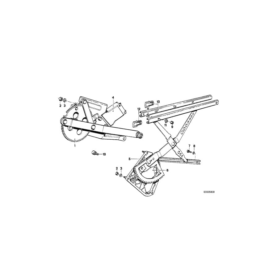 Genuine BMW 51331850850 E23 Electr.Window Lifter Front Right (Inc. 730, 733i & 728) | ML Performance UK Car Parts