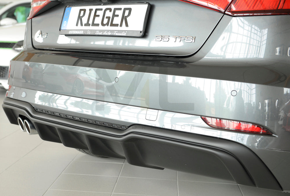 Rieger 00056820 Audi 8V A3 Rear Diffuser 10 | ML Performance UK Car Parts