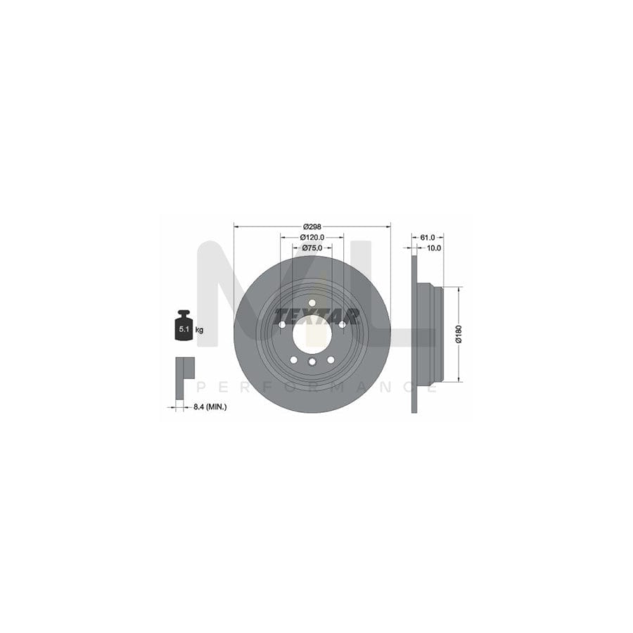 TEXTAR 92076600 Brake Disc for BMW 5 Series Solid, without wheel hub, without wheel studs | ML Performance Car Parts