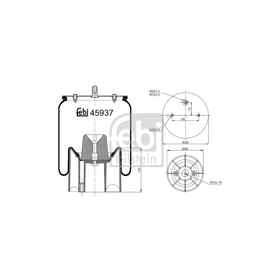 Febi Bilstein 45937 Boot, Air Suspension