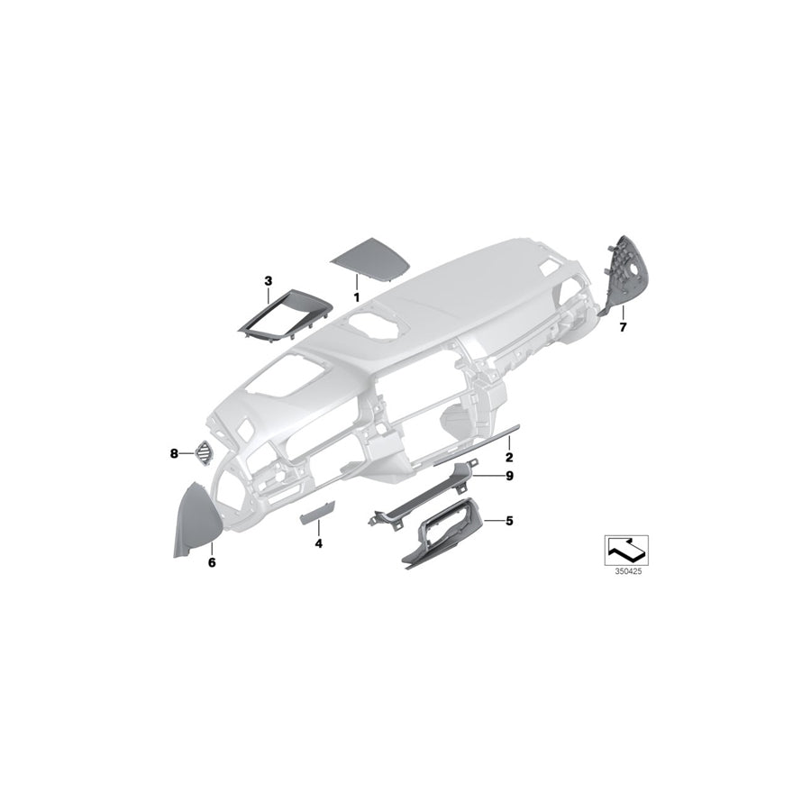 Genuine BMW 51459209783 F10 F11 Cover Panel, Centerstack VENETOBEIGE (Inc. 520d, 550iX & 520d ed) | ML Performance UK