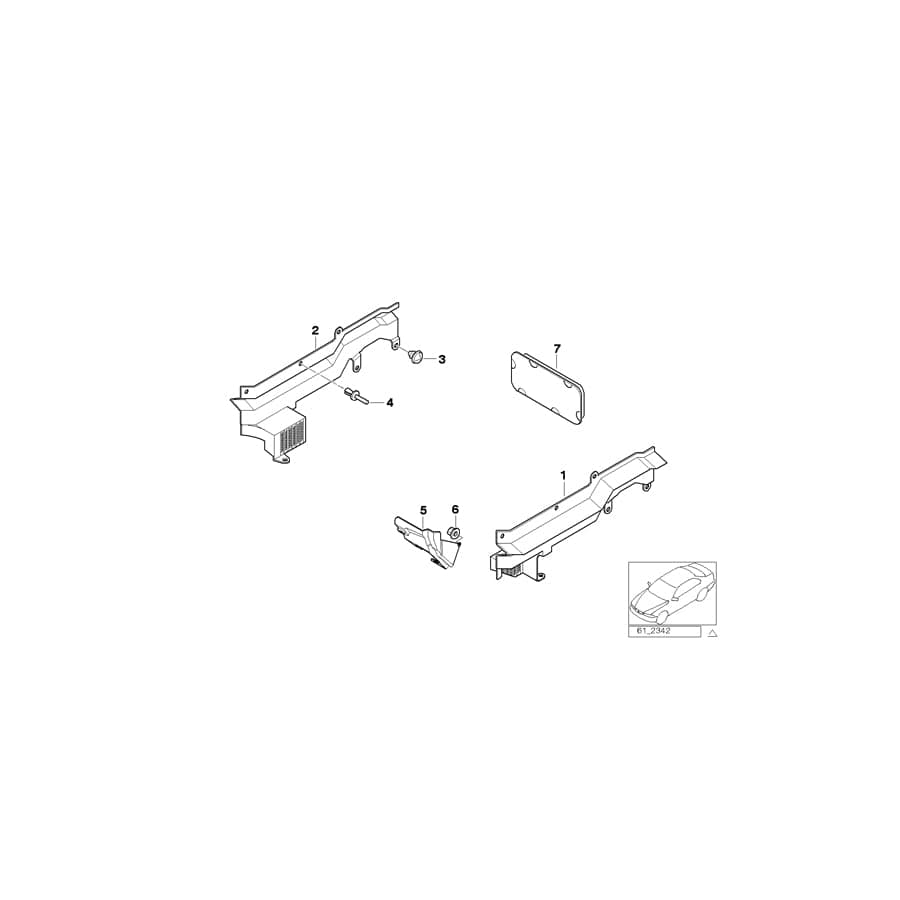 Genuine BMW 61138366683 E39 Cable Covering F Front Left Side Member (Inc. 530d, 523i & 535i) | ML Performance UK Car Parts