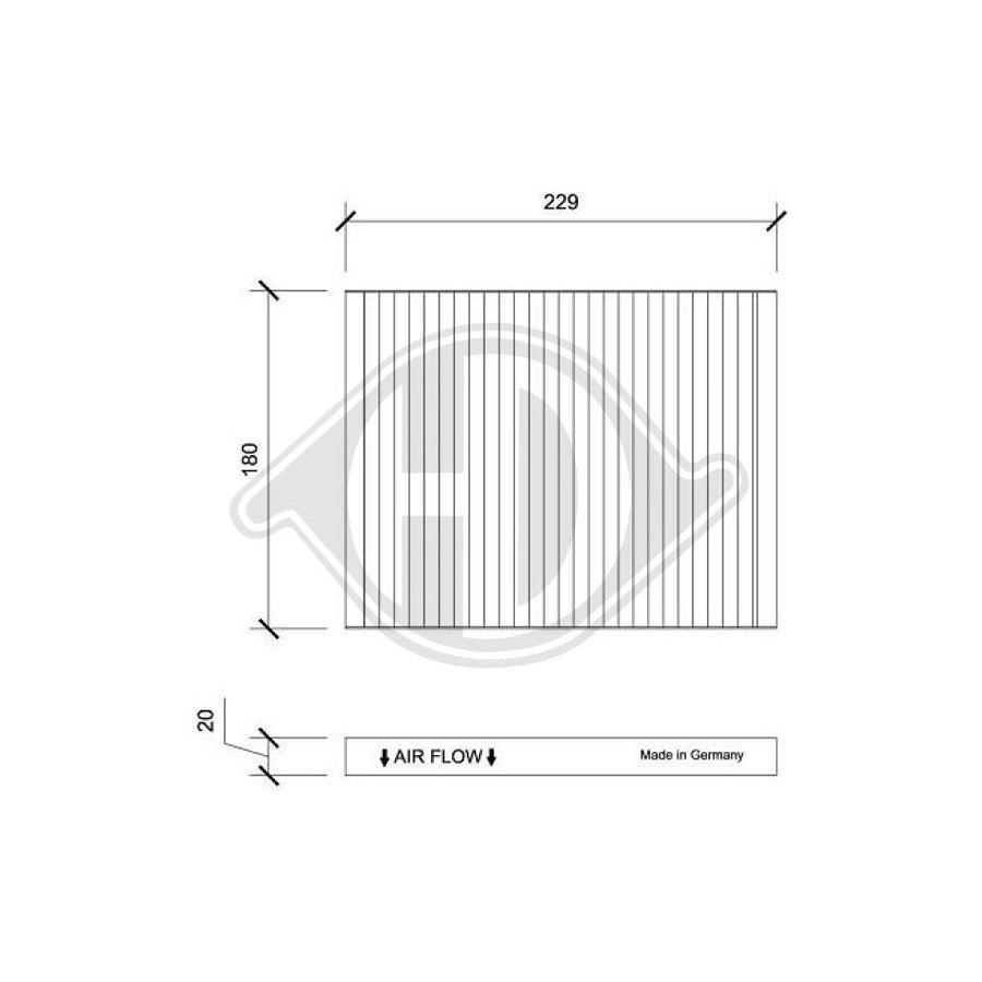 DIEDERICHS DCI0201 Pollen Filter | ML Performance UK Car Parts