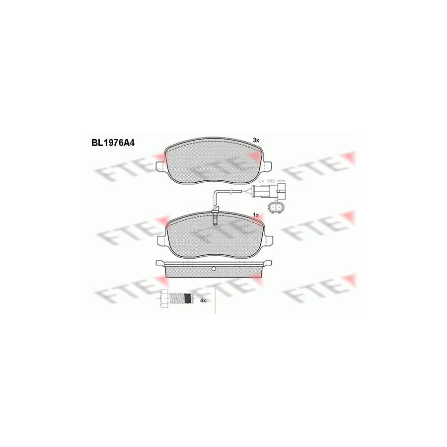 Fte BL1976A4 Brake Pad Set For Fiat Croma Ii Estate (194) | ML Performance UK Car Parts