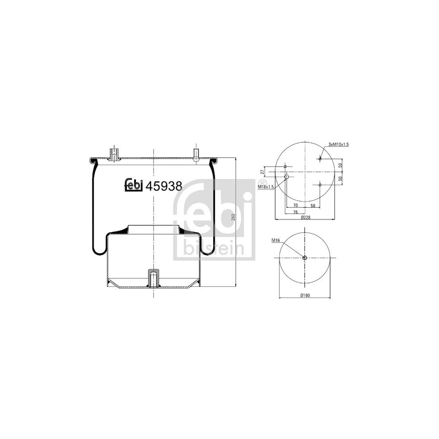 Febi Bilstein 45938 Boot, Air Suspension