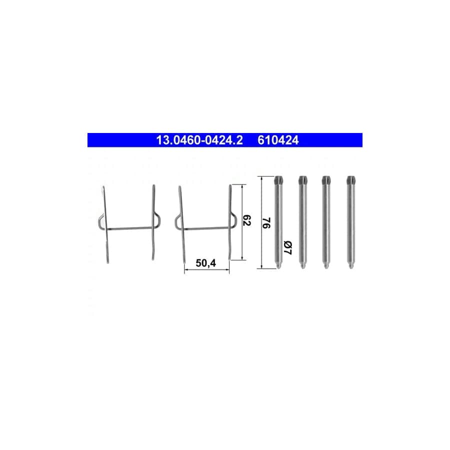 ATE 13.0460-0424.2 Accessory Kit, Disc Brake Pads