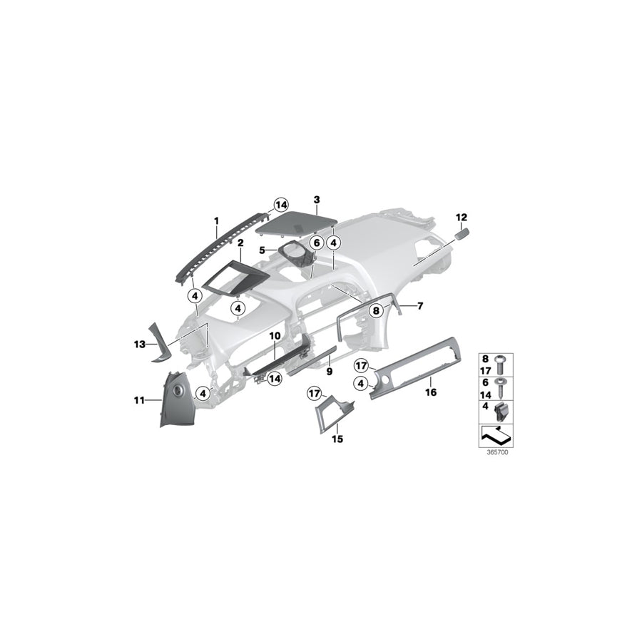 Genuine BMW 51459197513 F12 F13 Cover, Dashboard, Poplar Woodgrain, Left PERLGLANZ CHROM (Inc. 640dX, 640d & 650iX 4.0) | ML Performance UK