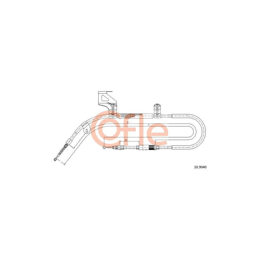 Cofle 10.9040 Hand Brake Cable For Skoda Superb I Saloon (3U4)