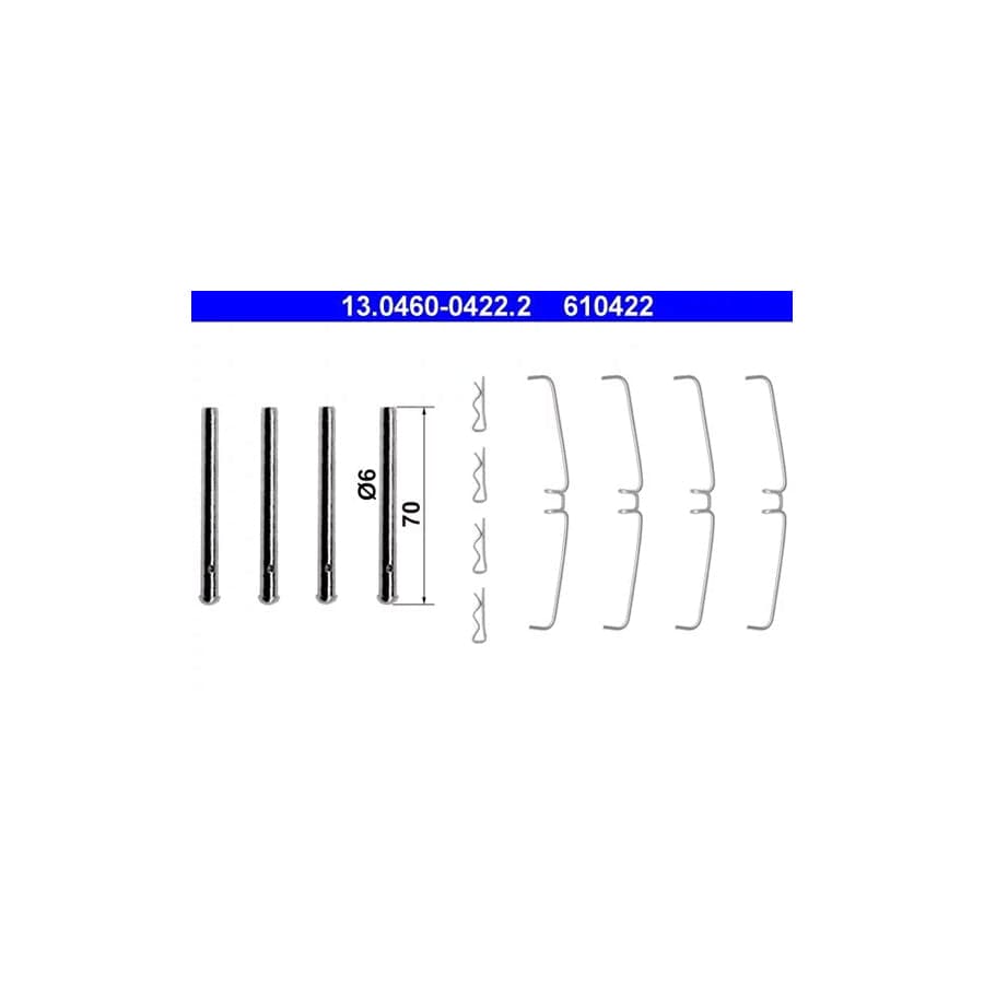 ATE 13.0460-0422.2 Accessory Kit, Disc Brake Pads