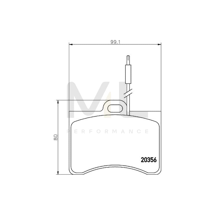 TEXTAR 2035604 Brake pad set with integrated wear warning contact | ML Performance Car Parts