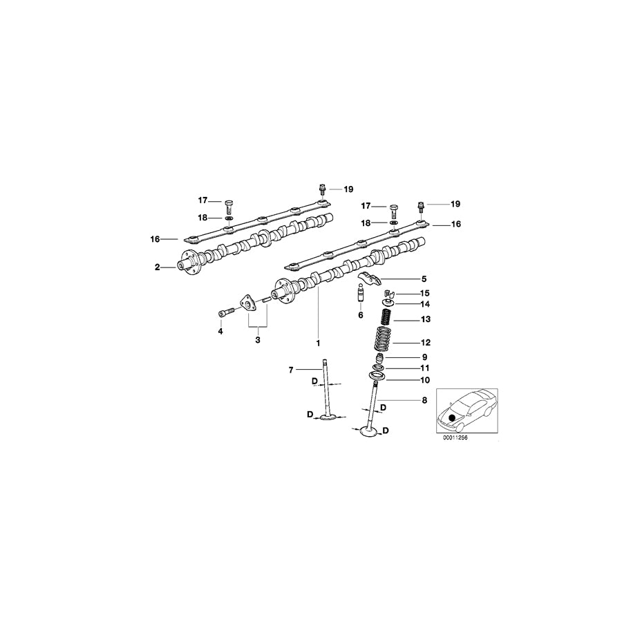 Genuine BMW 11311702459 E38 E31 Camshaft Zyl.1-6 (Inc. 750iL, 750iLS & 850Ci) | ML Performance UK Car Parts