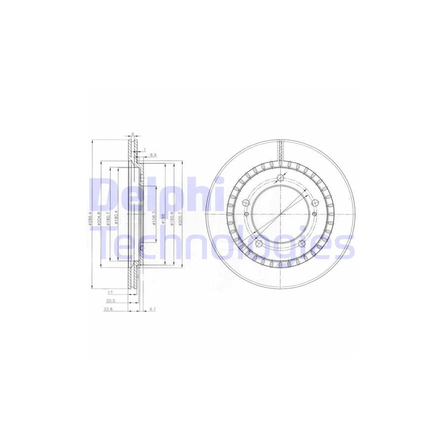 Delphi Bg3820 Brake Disc For Suzuki Grand Vitara