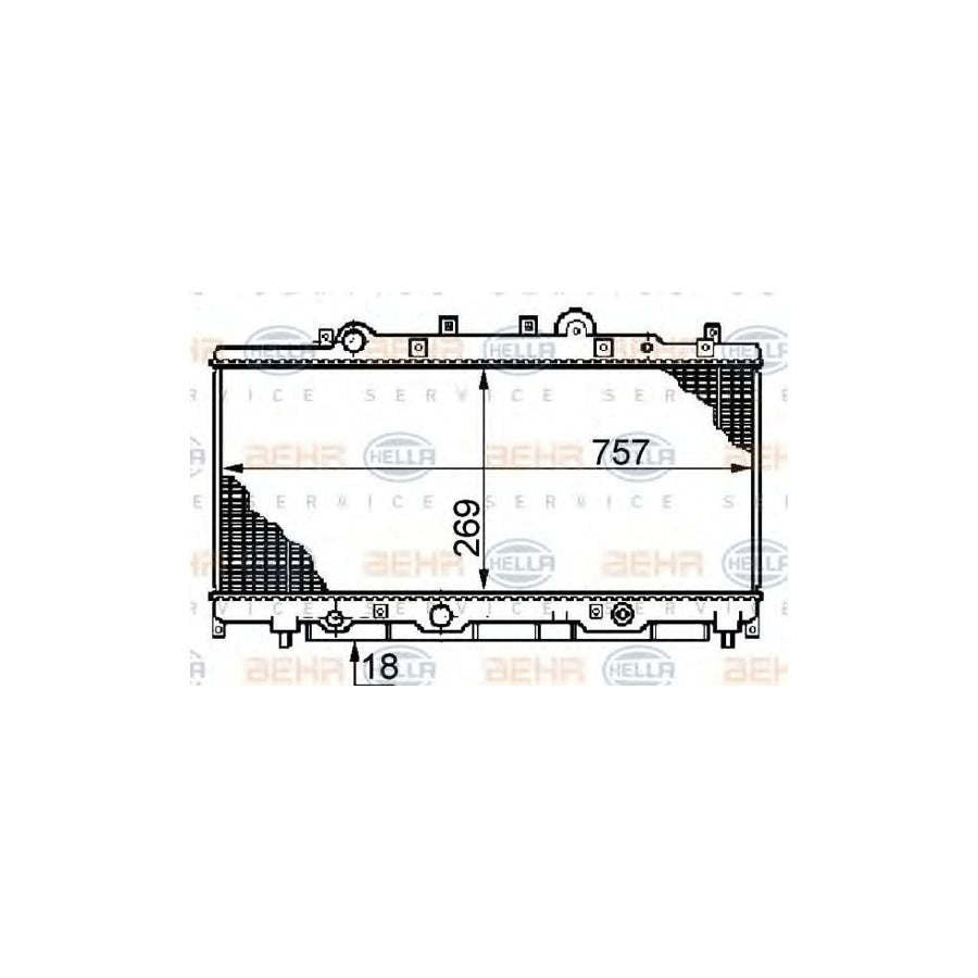 Hella 8MK 376 708-741 Engine Radiator