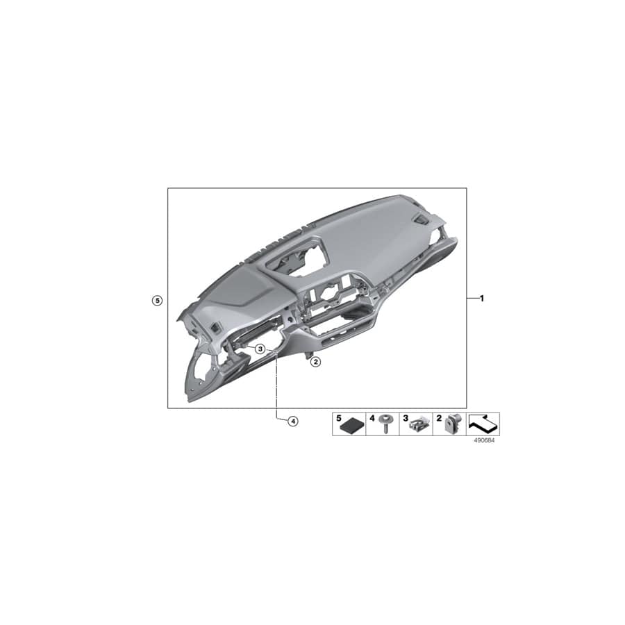 Genuine BMW 51459476399 G20 G21 Instrument Panel Headup Display SCHWARZ/OYSTER (Inc. 330e, 320dX & 320d) | ML Performance UK Car Parts