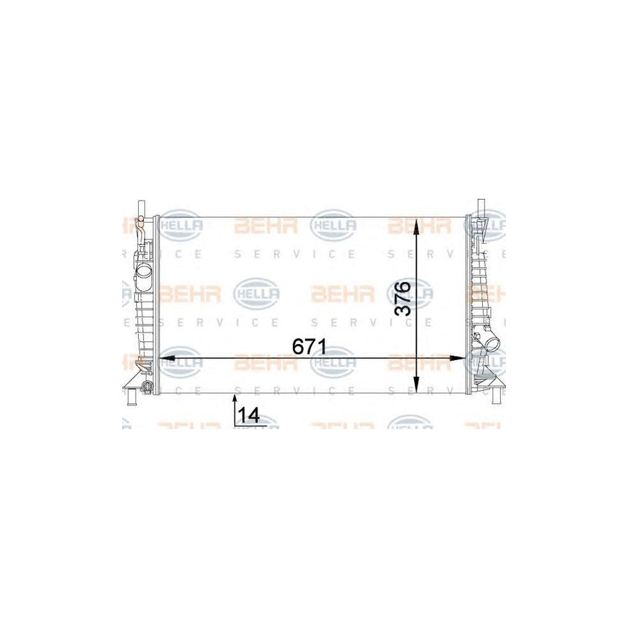 Hella 8MK 376 764-281 Engine Radiator