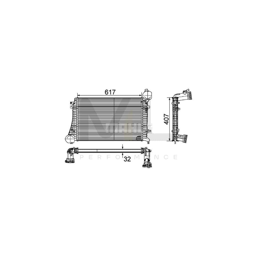 MAHLE ORIGINAL CI 162 000P Intercooler for VW PASSAT with sensor | ML Performance Car Parts